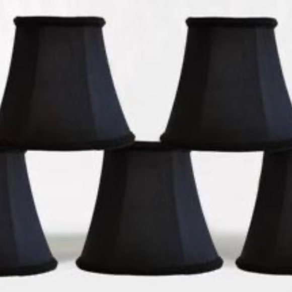 Black Clip On Candelabra Shades - Picture 1 of 5